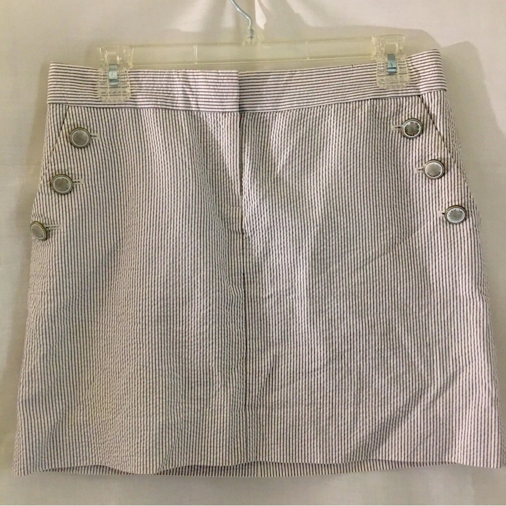 J Crew Pin Striped mini skirt